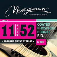 Magma Strings GA130P Струны для акустической гитары Серия: Coated Phosphor Bronze Калибр: 11-15-