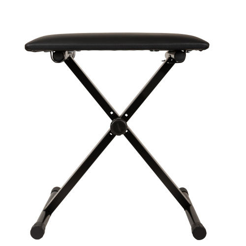 ROCKDALE Q-90 black стульчик для клавишника/пианиста складной конструкции, высота 44-51 см, сиденье 40х30 см, металл, черная фото 2
