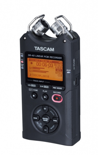 Tascam DR-40 портативный PCM стерео рекордер с встроенными микрофонами, Wav/MP3 фото 6