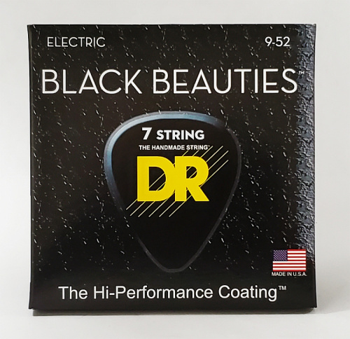 DR BKE7-9 BLACK BEAUTIES струны для 7-струнной электрогитары чёрные 9 52