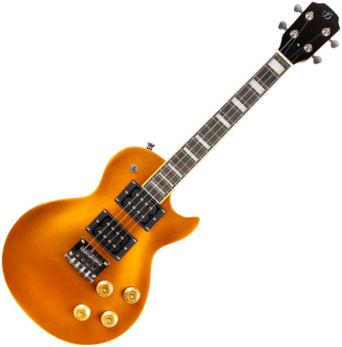 FLIGHT Centurion Tenor GT электроукулеле, Les Paul, тенор, золотой, чехол фото 7