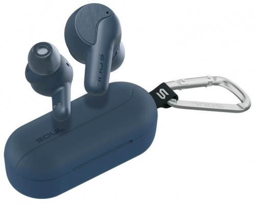 SOUL SYNC ANC Blue Вставные беспроводные наушники. Bluetooth 5.1, частотный диапазон 20 Гц - 20 кГц, чувствительность 92 дБ, сопротивление 16 Ом, проф