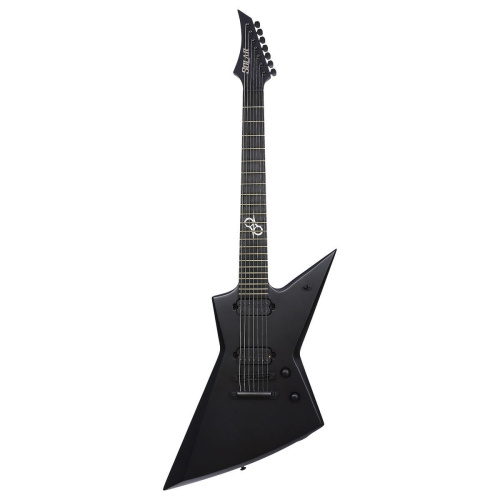 Solar Guitars E2.7C 7-струнная электрогитара, HH, T-o-M, цвет чёрный матовый, чехол в комплекте