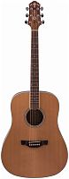 CRAFTER D-7/NС + Чехол акустическая гитара Дредноут, верхняя дека массив кедра, корпус красное