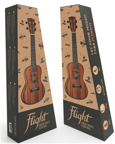 FLIGHT NUC PACK укулеле + тюнер, концерт, корпус сапеле фото 7