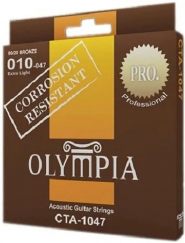 Olympia CTA 1047 Струны для акустической гитары, Coated 80/20 Bronze,10-47