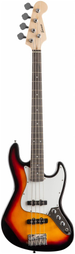 TERRIS TJB-46 SB бас-гитара jazz bass,цвет санберст