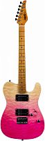JET JT-450 QTPK электрогитара, Telecaster, корпус липа, топ тигровый клен, цвет PK