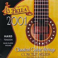La Bella 2001HARD Струны для классической гитары Hard Tension, нейлоновые, профессиональные, посереб