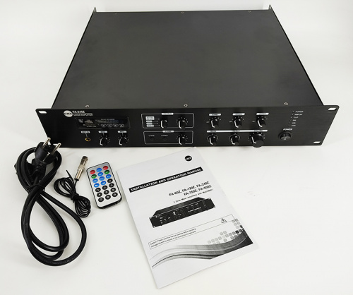 CMX Audio FA-240Z Микшер усилитель, 3 зоны с отдельным контролем громкости, 240ватт, встроенный Mp3 плеер USB и SD, FM тюнер Bl фото 11