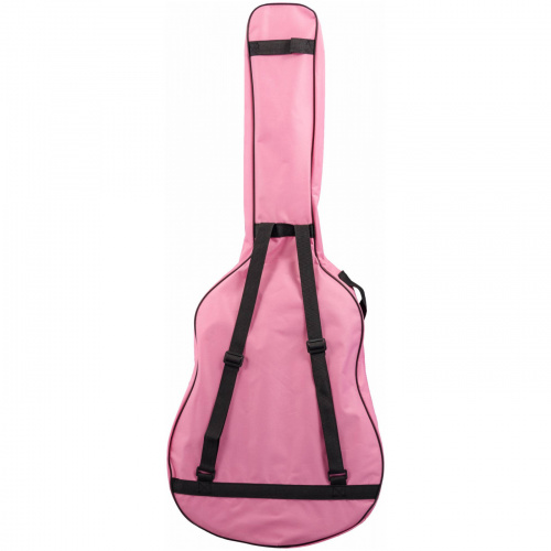 TERRIS TGB-A-01PNK чехол для акустической гитары, без утепления, 2 наплечных ремня, цвет розовый фото 2