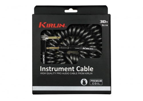 Kirlin IPK-222BFGL 9.1M BKE кабель инструментальный витой Разъемы: 1/4" прямой моноджек 1/4" уг фото 2