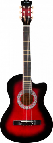DAVINCI DF-50C RD гитара акустическая шестиструнная, цвет красный