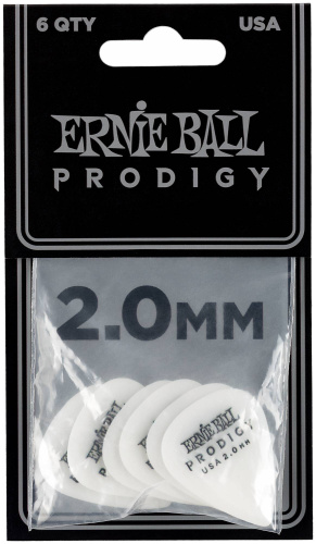 Ernie Ball 9202 Компл.медиаторов Prodigy/2.0/материал делрин/Белые/6шт/цена за комплект фото 2