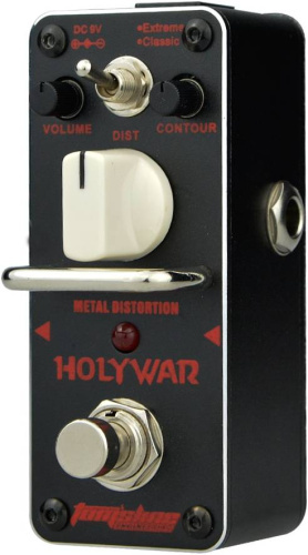 TOMSLINE AHOR-3 Педаль эффектов HOLYWAR Metal Distortion, размер mini, питание от БП 9в фото 2
