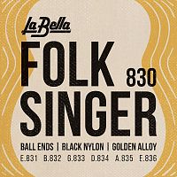 LA BELLA 840 Folksinger 'чистый' нейлон, обмотка серебро