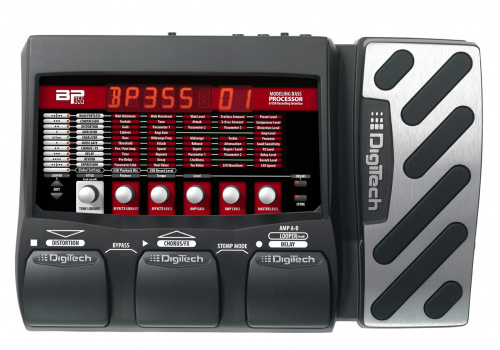 Digitech BP355 напольный бас-гитарный мульти-эффект процессор / USB интерфейс звукозаписи. Встроенная драм-машина. Эмуляция - 21 усилитель, 14 кабинет