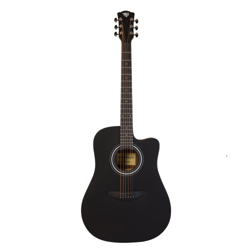 ROCKDALE Aurora D3 Satin C BK акустическая гитара дредноут с вырезом, цвет черный, сатиновое покрыти