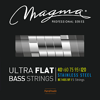 Magma Strings BE145SUF Струны с плоской обмоткой для 5-струнной бас-гитары Low B 40-120, Серия: Ultra Flat, Калибр: 40-60-75-95-120, Обмотка: плоская,