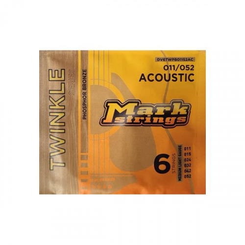 Markbass Twinkle Series DV6TWPB01152AC струны для акустической гитары, 11-52, фосфор/ бронза