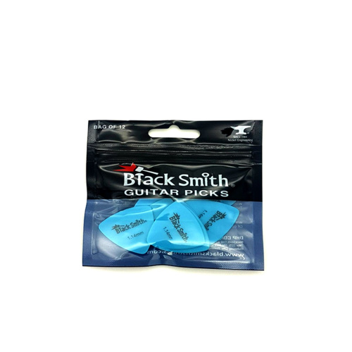 BlackSmith Triangle TAP114SB-H Heavy 1.14mm Sky Blue упаковка медиаторов, delrin, 1.14 мм, 12 шт