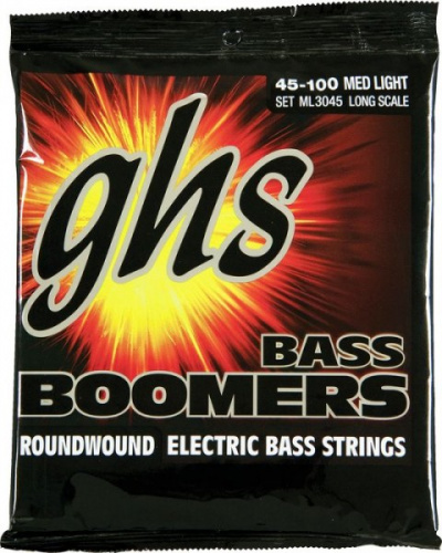 GHS ML3045-B Струны для бас гитары никелированная сталь круглая обмотка (45-65-85-100)