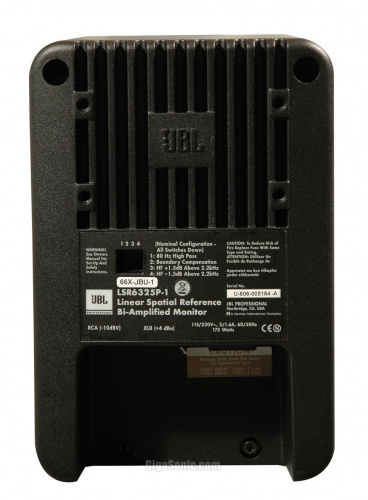 JBL LSR6325P-1 монитор активный 2-полосный студийный 5", ВЧ 1" в волноводе EOS. Вход XLR, RCA. Корпус алюминиевый литой, 4 точки крепления кронштейна, фото 2