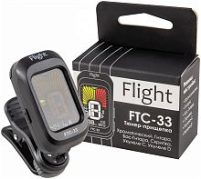 Flight FTC-33 Хроматический тюнер-прищепка c цветным дисплеем