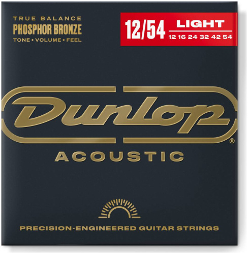 DUNLOP DAP1254 Струны для акустической гитары 12/54-6/SET Phosphor Bronze