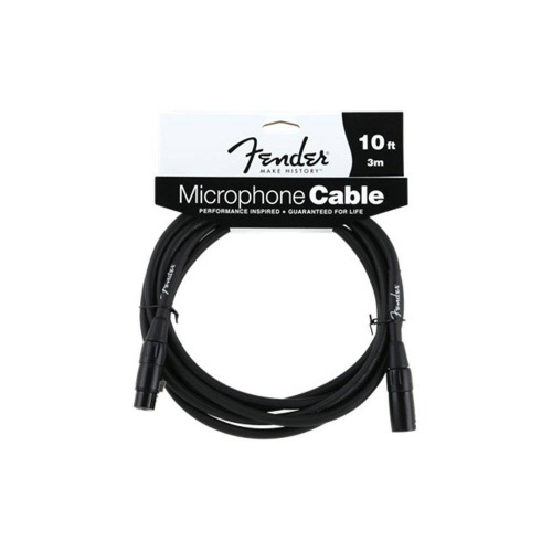 FENDER 10" MICROPHONE CABLE микрофонный кабель, 3 м, цвет чёрный