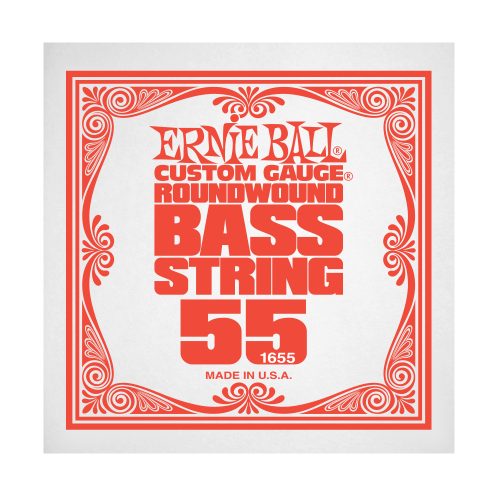 Ernie Ball 1655 струна для бас гитар. никель, калибр 055