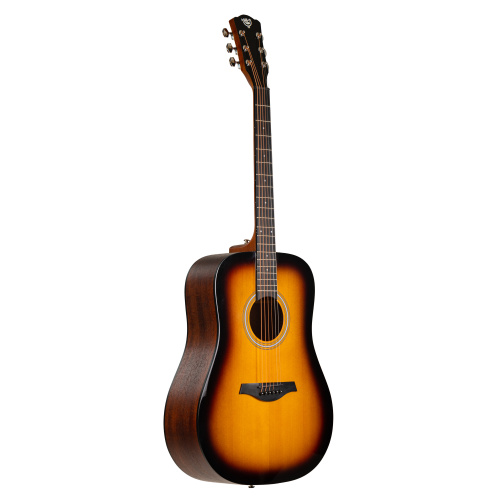 ROCKDALE Aurora D3 SB Gloss акустическая гитара, дредноут, цвет санберст, глянцевое покрытие верхней деки, матовое покрытие корп фото 2