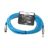 Invotone ACM1006B Микрофонный кабель, mono jack 6,3 — XLR3F, длина 6 м (синий)