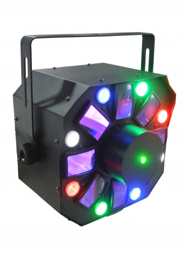 XLine Light STINGER Светодиодный прибор. 8х1 Вт (2хR, 2хG, 2хB, 2хW) LED, 5х3Вт RGBWA LED, R/G лазер фото 2
