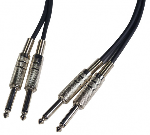ROCKDALE DC007-3M готовый компонентный кабель, разъёмы 2 mono jack x 2 mono jack, длина 3 м, чёрный фото 2