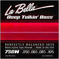 LA BELLA 750N струны для бас-гитары (050-065-085-105), обмотка нейлон