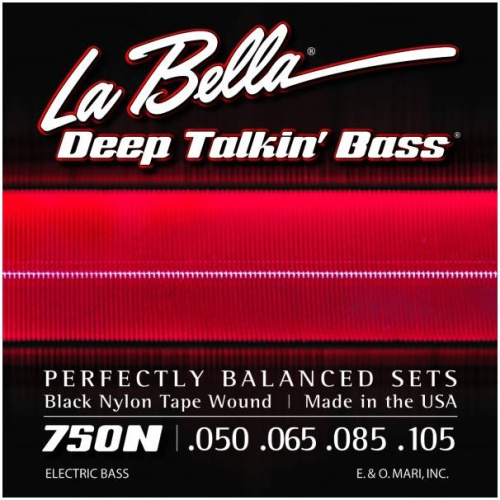 LA BELLA 750N струны для бас-гитары (050-065-085-105), обмотка нейлон