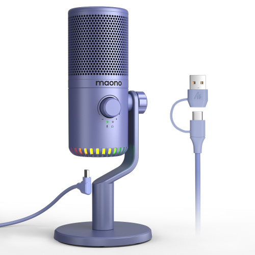 Maono DM30 (purple), конденсаторный USB микрофон, 24bit 48kHz, ПО Maono Link, в комплек
