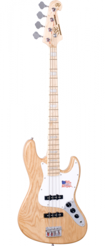 SX SJB75/NA Бас-гитара, корпус: ясень, гриф: клен, накладка: клен, контрорллеры: 2 громкость, 1 тон, цвет Natural