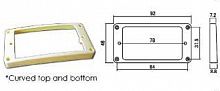 Hosco H-MRA-RI рамка для бриджевого хамбакера полный профиль archtop, Ivory пластик