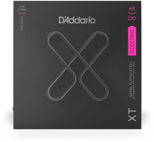 D'ADDARIO XTB45130 SET 5STR BASS XT NKL 45-130 L комплект из 5 струн с покрытием XT для бас-гитары, 45-130 фото 3