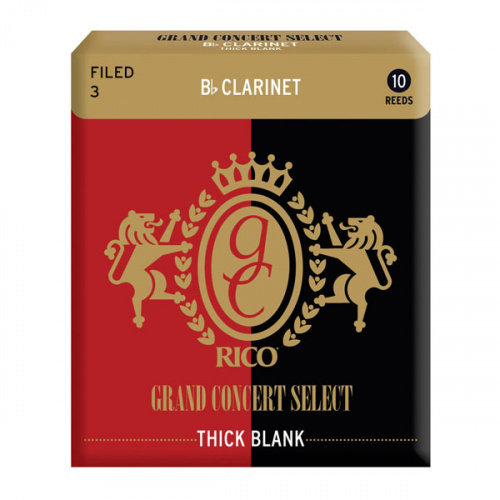 RICO Grand Concert Bb Clarinet THICK BLANK 2,5x10 RGT10BCL250) Трости для кларнета Bb-2.5, (10шт)