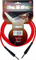 KLOTZ KIK3,0PPRT готовый инструментальный кабель, длина 3м, разъемы KLOTZ Mono Jack (прямой-прямой), цвет красный