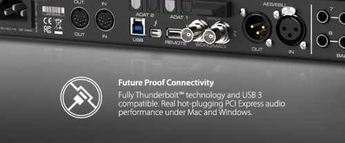 RME Fireface UFX+ рэковый 188 канальный USB 3.0 и Thunderbolt аудио интерфейс фото 4
