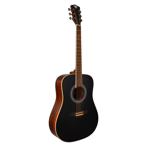 ROCKDALE Aurora D6 Satin BK акустическая гитара дредноут, цвет черный, сатиновое покрытие фото 2