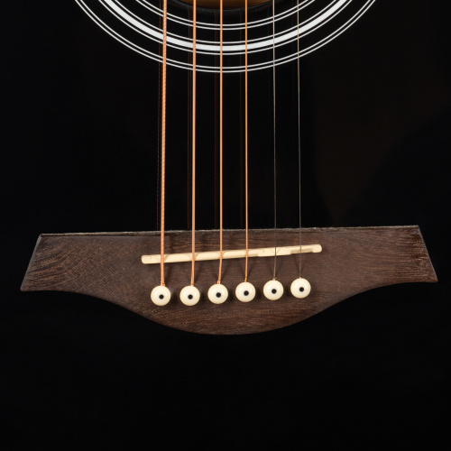 ROCKDALE Aurora D6 Gloss C BK акустическая гитара дредноут с вырезом, цвет черный, глянцевое покрытие фото 3
