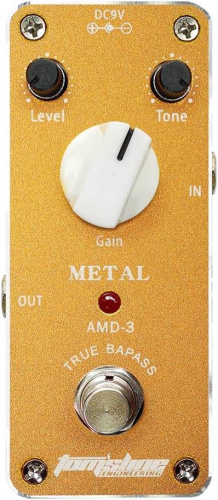 TOMSLINE AMD-3 Педаль эффектов Metal Distortion, размер mini, питание от БП 9в