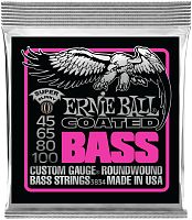 Ernie Ball 3834 струны для бас-гитары Coated Bass Super Slinky (45-65-80-100)