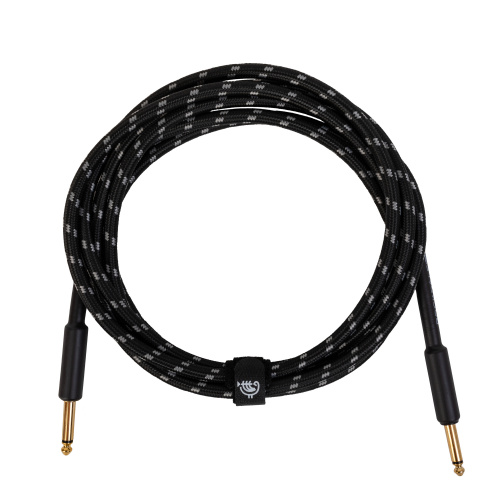 ROCKDALE Wild E3 инструментальный (гитарный) кабель, материал твид, цвет черный, металлические разъемы mono jack - mono jack, 3 фото 3