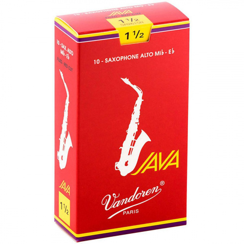 Vandoren SR2615R трости для альт-саксофона, JAVA RED CUT, №1.5, (упаковка 10 шт.)